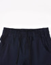 Unisex cotton stretch drill cuffed work pants in navy, featuring an elastic waistband and drawstring.
