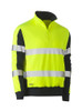 Taped Two Tone Hi Vis Contrast Stretchy 1/4 Zip Pullover