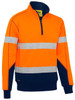 Taped Hi Vis 1/4 Zip Fleece Pullover with Sherpa Lining