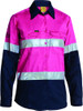 Women's Taped Hi Vis Cool Lightweight Drill Shirt Long Sleeve