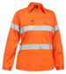 Women's Taped Hi Vis Cool Lightweight Drill Shirt L/S