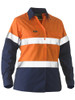 Bisley Recycle Women's Taped Two Tone Hi Vis Drill Shirt