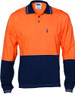 Hi Vis Cool-Breeze Cotton Jersey Polo Shirt with Under Arm Cotton Mesh - L/S