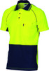 Hi Vis Cotton Backed Cool-Breeze Contrast Polo - Short Sleeve