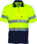 Hi Vis Two Tone Cotton Back Polos with Generic R.Tape - short sleeve