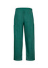 Classic unisex scrub cargo pant in green with elastic waistband and side pockets. Features a discreet logo.