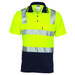 Hi Vis Cotton Back Two Tone Polo Shirt with 3M R/ Tape - Short Sleeve