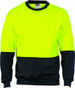 Hi Vis Two Tone Fleecy Sweat Shirt (Sloppy Joe) Crew-Neck