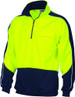 Hi Vis Two Tone 1/2 Zip Hi-Neck Panel Fleecy Windcheater