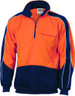 Hi Vis Two Tone 1/2 Zip Hi-Neck Panel Fleecy Windcheater