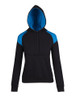 Ladies/Juniors Shoulder Contrast Panel Hoodie