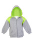 Kid's Shoulder Contrast Panel Hoodies with Zipper