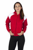 Ladies/Juniors Shoulder Contrast Zip Hoodie