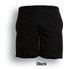 Black microfibre shorts with an elastic waistband and side pockets. Features a logo on the back.
