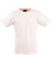 A plain white unisex cotton t-shirt with short sleeves and a simple design. It features a tag inside the collar.