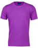 A purple Men's Cooldry Stretch Tee with short sleeves and a logo on the label at the neckline.
