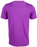 A purple Men's Cooldry Stretch Tee with a textured back and short sleeves, featuring a logo.