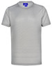A short-sleeve, ultra-lightweight performance t-shirt in grey, featuring a logo on the neckline.
