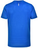 A blue men's ultra lightweight performance short sleeve tee with a simple design and a logo on the back.
