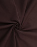 A close-up view of rich brown cotton fabric, showcasing its smooth texture and soft drape.