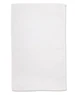 A white hand towel featuring double-sided terry texture, measuring 40x60 cm, with a branding logo present.