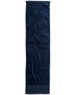 A dark blue terry velour fitness towel, measuring 110x30 cm, suitable for gym use. Features a logo on the side.