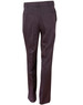 Men's permanent press slacks in dark grey, featuring a classic tailored fit and two back pockets.
