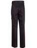 Black men's cotton drill cargo pants with knee pads, featuring pockets and a logo. Back view shown.