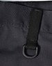 A close-up of black unisex utility stretch cargo work pants featuring a loop and sturdy fabric texture.