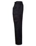 Black cargo pants featuring multiple pockets on the leg, designed in a stout fit style.