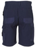 Heavy Duck Weave Dura-Wear Work Short in navy blue, featuring multiple pockets and a logo.