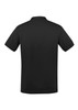 A black men's short sleeve polo shirt with a classic collar and an understated design. It features a logo on the chest.