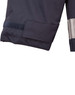 A dark navy safety jacket with reflective 3M tape and a velcro patch on the sleeve. Features branding.
