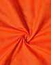 An orange fabric with visible stitching, showcasing a swirling pattern. The material appears heavy-duty and suitable for workwear.