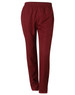 Track pants in a deep maroon colour featuring an elastic waistband and a sleek, tapered design. Includes branding.