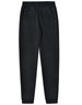 Adults' poly/cotton terry sweat pants in black, featuring zippered pockets and a tapered fit.