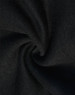 A close-up of black poly/cotton fabric, featuring a soft and smooth texture suitable for sweat pants.