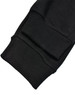 Black poly/cotton terry sweat pants featuring ribbed cuffs and a soft fabric finish. Includes a logo on the waistband.