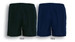 Men's athletic shorts in black and navy, featuring a non-branded design and elastic waistband.