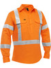 X Taped Closed Front Hi Vis Cool Lightweight Drill Shirt