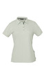 A light green ladies' polo shirt with a collar and three buttons, featuring a small logo.