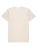 A men's t-shirt in a soft beige colour, featuring a simple design and a logo.