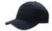 A navy cap with a breathable poly twill material and sandwich trim, featuring a logo.