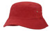 A red Brushed Sports Twill Bucket Hat with a subtle logo and a wide brim.