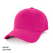A hot pink heavy brushed cotton cap with a curved brim and a logo on the front.