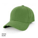 A heavy brushed cotton cap in olive green with a curved visor and a logo.