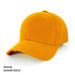 A bright Aussie Gold heavy brushed cotton cap with a curved brim and a logo on the front.