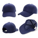 A navy blue Polymesh Cap featuring a structured design and a mesh back, with a logo displayed.