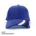 A royal blue cap with white and navy accents, featuring a logo on the front.