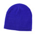 Acrylic beanie in vibrant royal blue, featuring a soft inner lining and a knitted texture. Includes a logo.